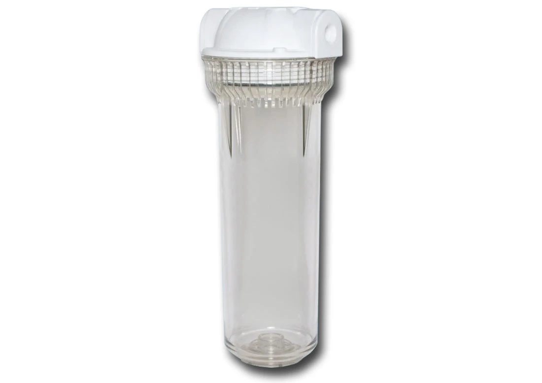 WF14CW : Przeźroczysta obudowa 10 cali do filtrów wody - gwint 1/4 cala