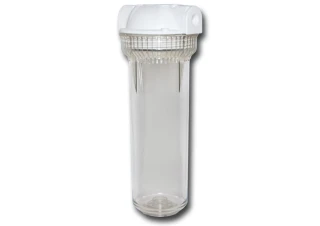 WF14CW : Przeźroczysta obudowa 10 cali do filtrów wody - gwint 1/4 cala