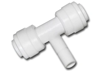 Q-SBT0404 : Szybkozłączka trójnik 1/4 cala wężyk x 1/4 cala wtyk x 1/4 cala wężyk