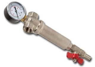 WFMS1 : Filtr osadnikowy z manometrem i zaworem płuczącym (1 cal)