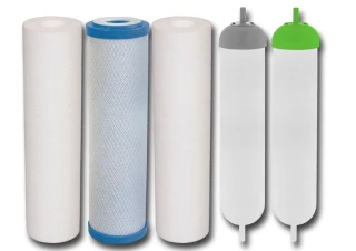 KP-RO6-USTM-Q : Pełen komplet wkładów do RO6 (filtr osmotyczny z mineralizatorem)